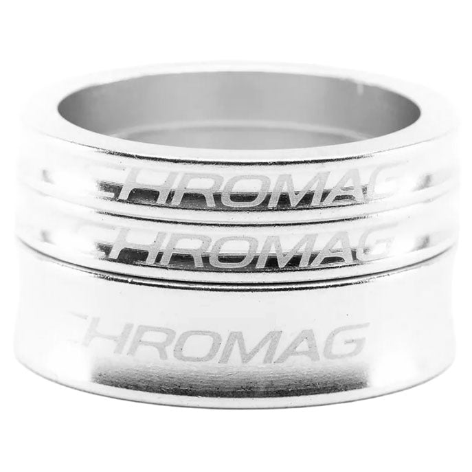 Chromag Headset Spacer Set, 2x5mm, 1x10mm, Silver