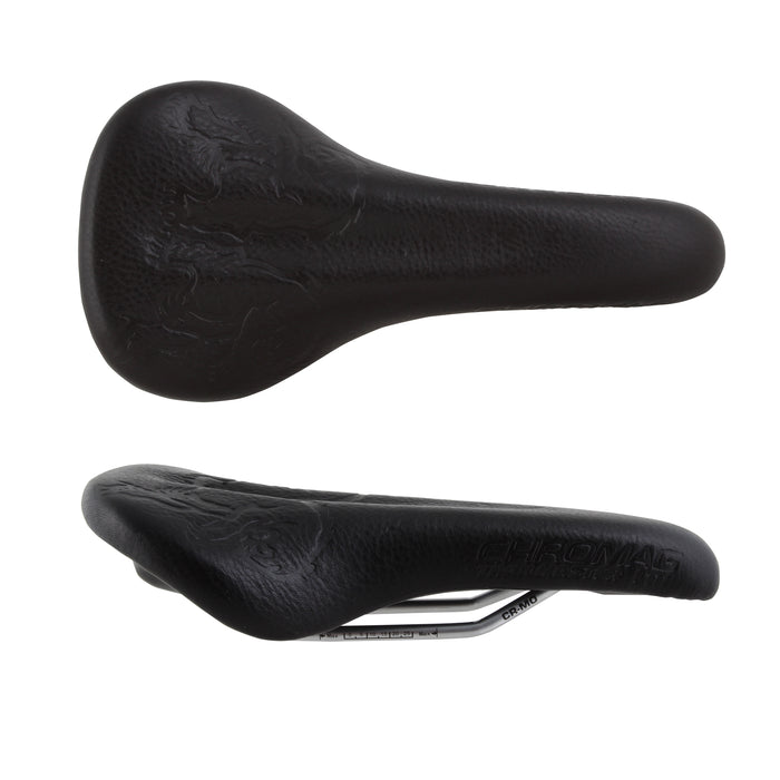 Chromag Trailmaster LTD Saddle: Oiled Leather Cover Black