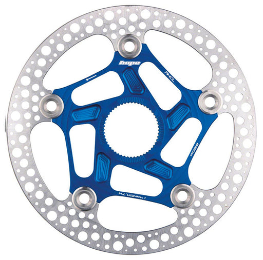 Hope RX Disc Rotor - 140mm, Center-Lock, Blue