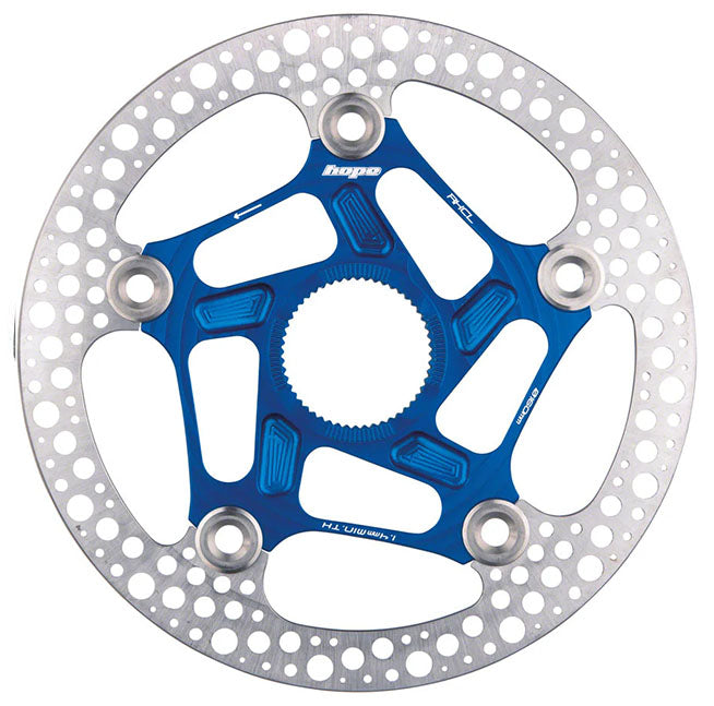 Hope RX Disc Rotor - 160mm, Center-Lock, Blue