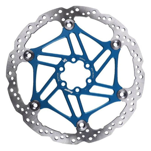 Hope V4 Vented Disc Rotor, 6-Bolt, Float/Wave, 220mm, Blue