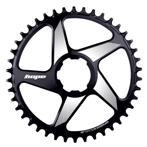 Hope RX V2 Spiderless Chainring, 42T, Black