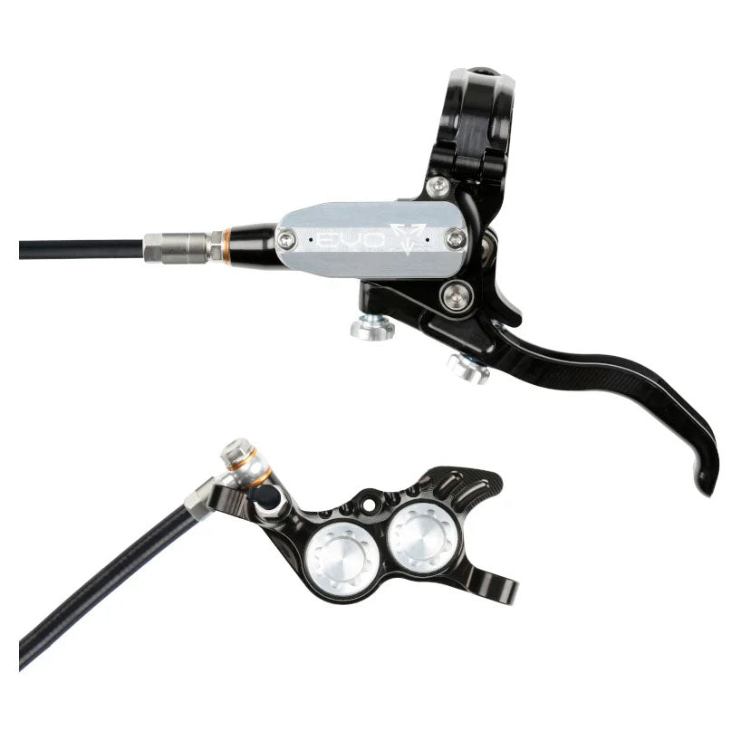 Hope Tech 4 Evo GR4 Disc Brake, Right/Rear, 74mm, Bll/Silv