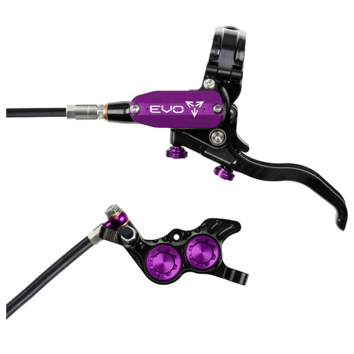 Hope Tech 4 Evo GR4 Disc Brake, Right/Rear, 74mm, Blk/Prpl
