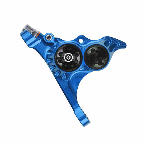 Hope RX4+ Disc Brake Caliper - Front Flat Mount Direct, +20mm, Mineral Oil Type, Blue