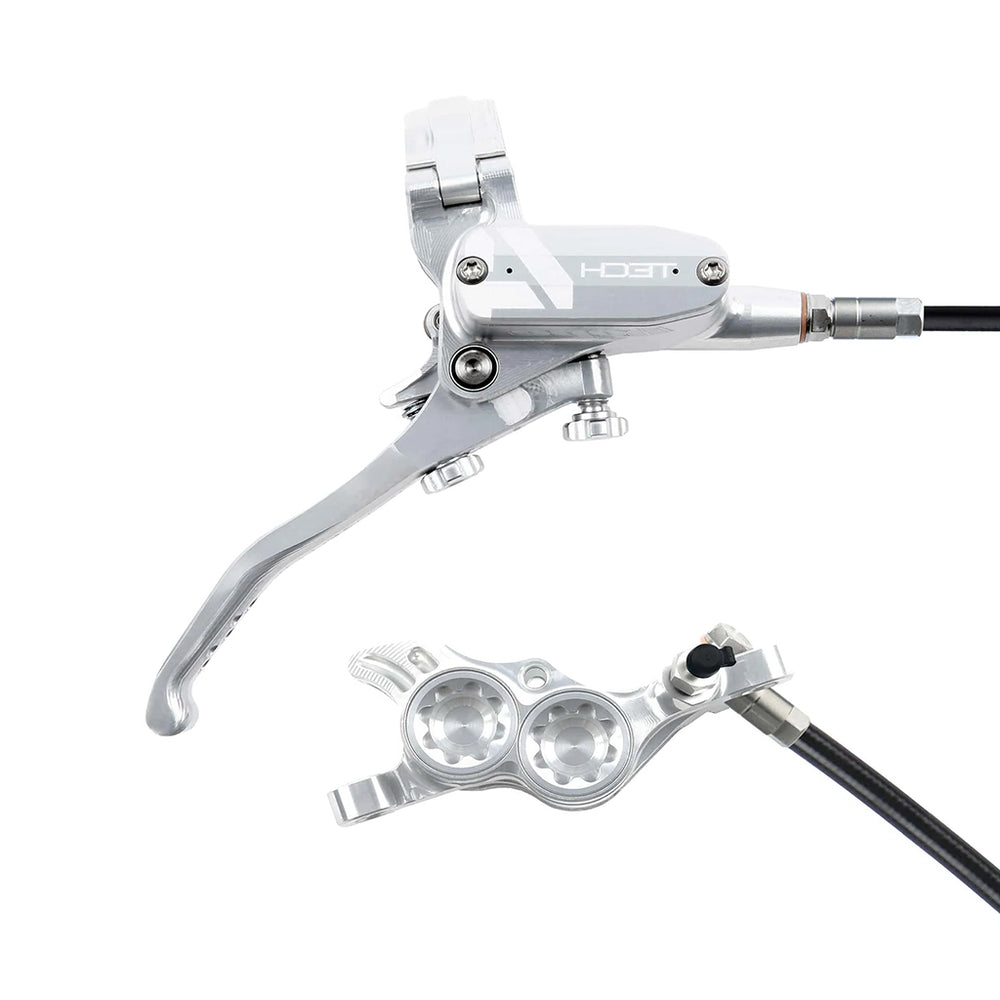 Hope Tech 4 E4 Disc Brake, Right/Rear - 74mm, Silver/Silver