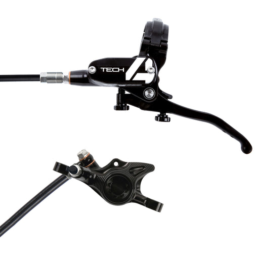 Hope Tech 4 X2 Disc Brake and Lever Set - Rear, Hydraulic, Post Mount, Black