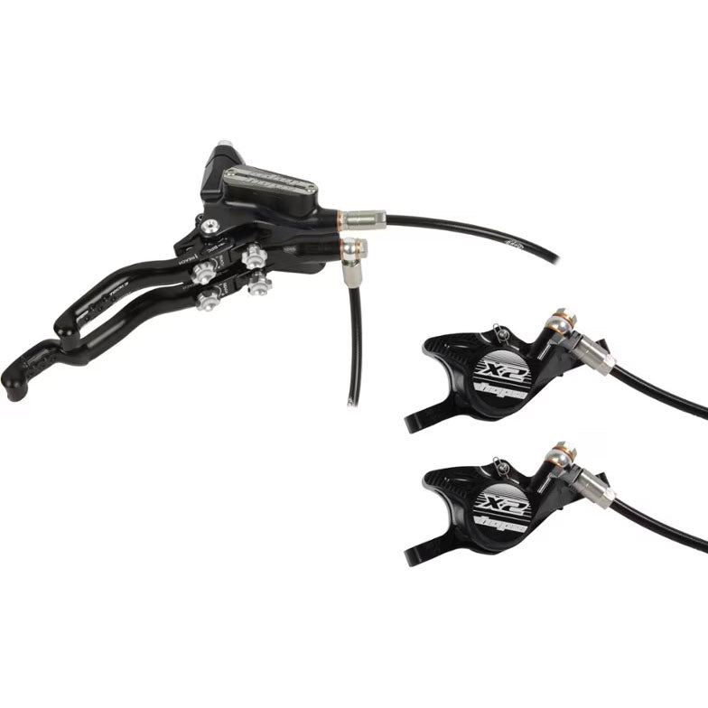 Hope Tech 3 E4 Duo Disc Brake and Lever - Right Hand, Front and Rear, Hydraulic, Post Mount, Black