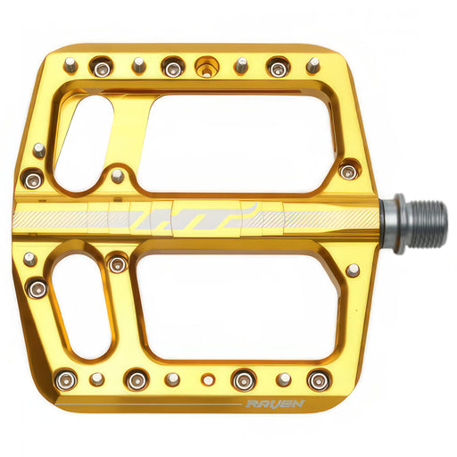 HT Pedals ANS12 Raven Platform Pedals, CrMo, Gold