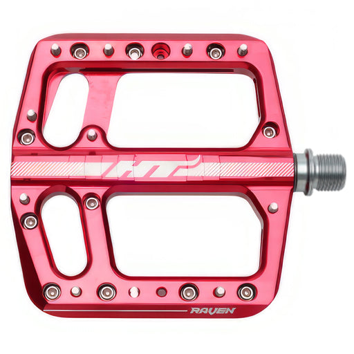 HT Pedals ANS12 Raven Platform Pedals, CrMo, Red