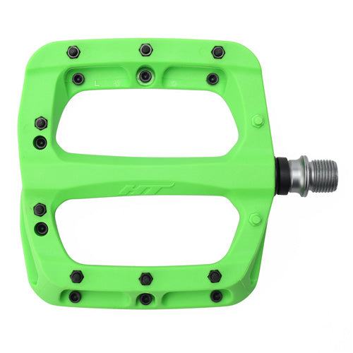HT Pedals PA03A platform pedals, CrMo - green