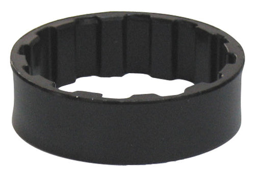 4-Jeri Splined headset spacer, 1-1/8" x 10mm black bag/10