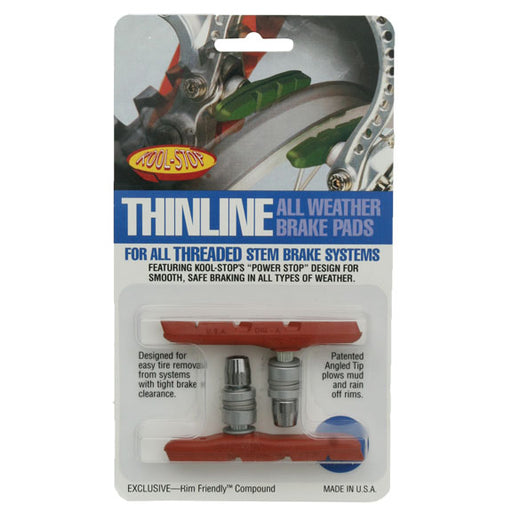 Kool-Stop Thinline Brake Shoe Threaded Post for Linear Pull Salmon Compound