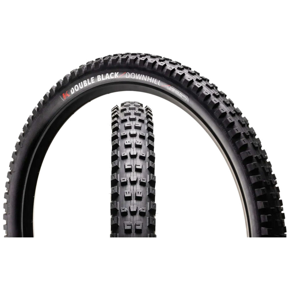 Kenda Double Black Tire - 29 x 2.60, Tubeless, Folding, Black, All Mountain, Triple