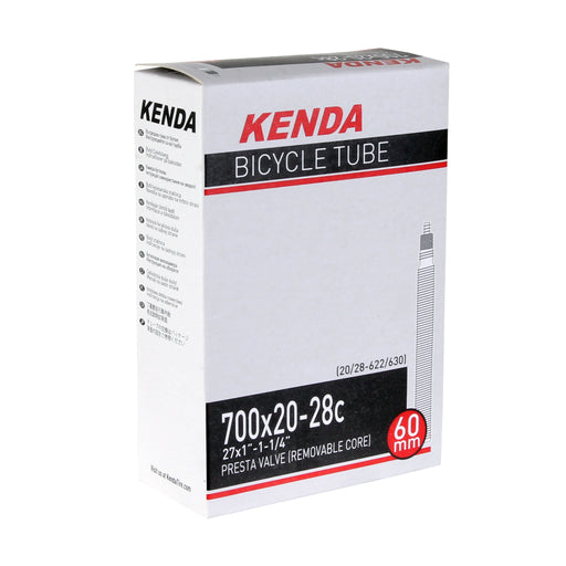 Kenda Butyl tube, 700 x 20-28c Presta Valve/60mm - each