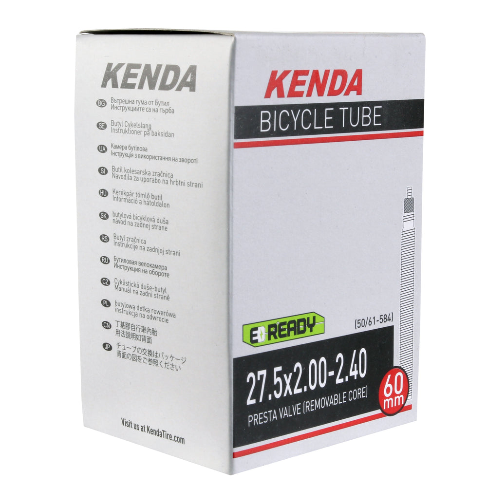 Kenda Butyl tube, 27.5 (650b) x 2.0-2.4" Presta Valve/60mm - each