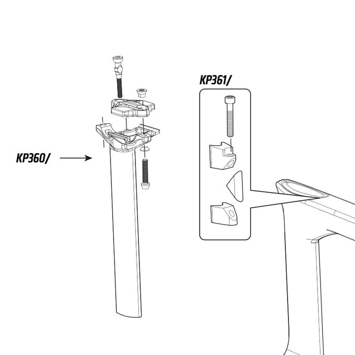 Cannondale Slice Multisport Seatpost Wedge Assembly - KP361/