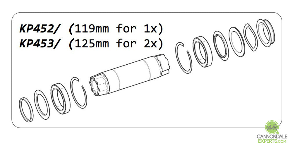 Cannondale BB30 Bottom Bracket 125mm Ai KP453/