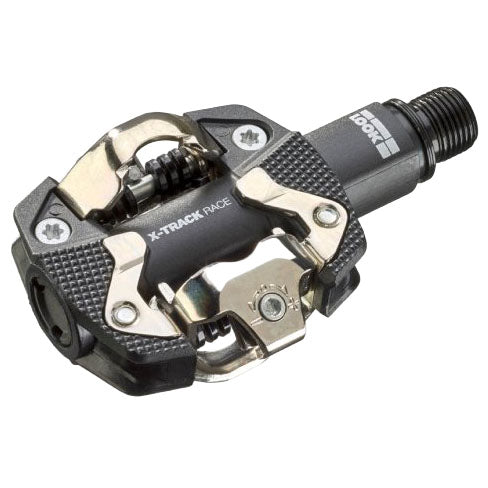 LOOK X-TRACK RACE Pedals - Dual Sided Clipless, Chromoly, 9/16", Black