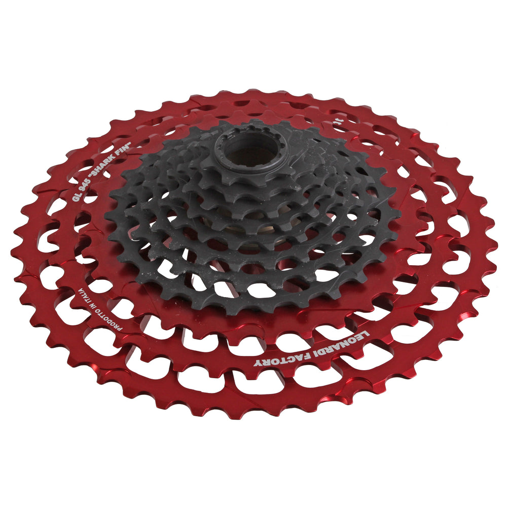 Leonardi General Lee 11sp Cassette, 9-45t - Black/Red