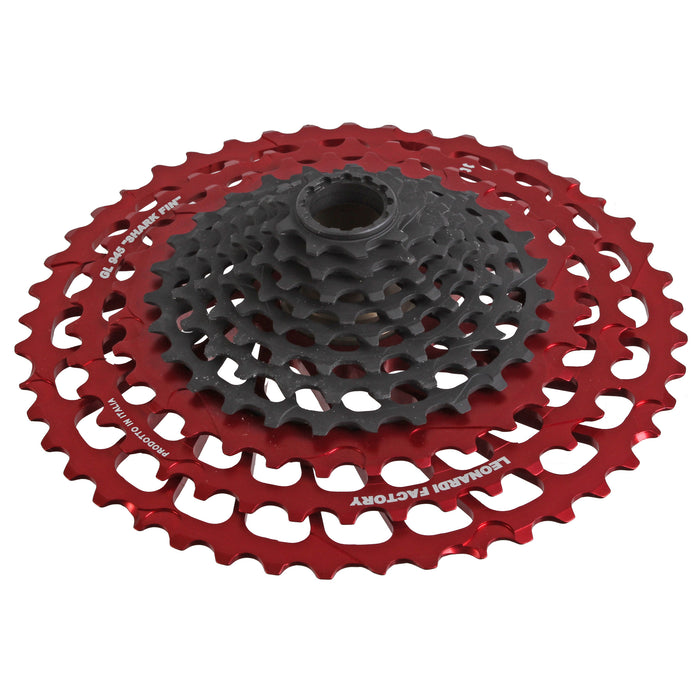 Leonardi General Lee 11sp Cassette, 9-45t - Black/Red