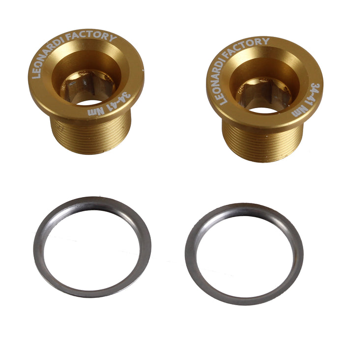 Leonardi Leo compatible with Cannondale SI Crank Bolt Set, Gold