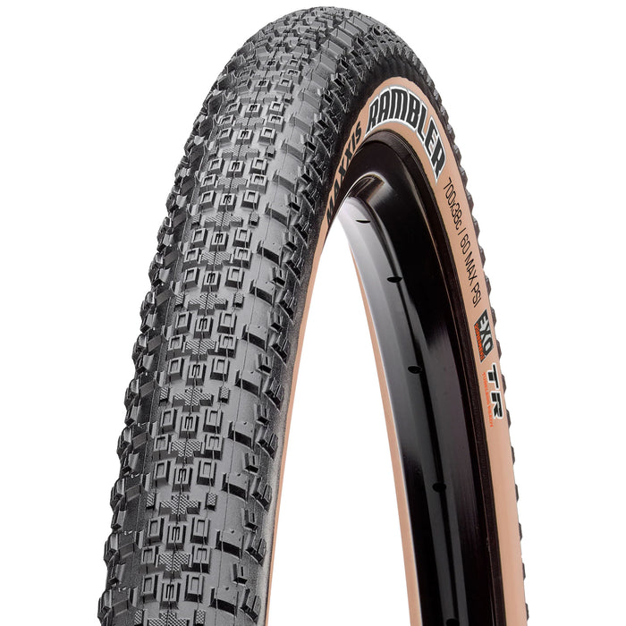 Maxxis Rambler, 700x45,  HYPR-X/EXO/TR, Black/Tanwall