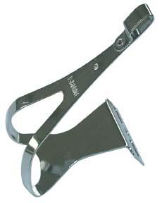 MKS Toe clips, steel - medium - pair