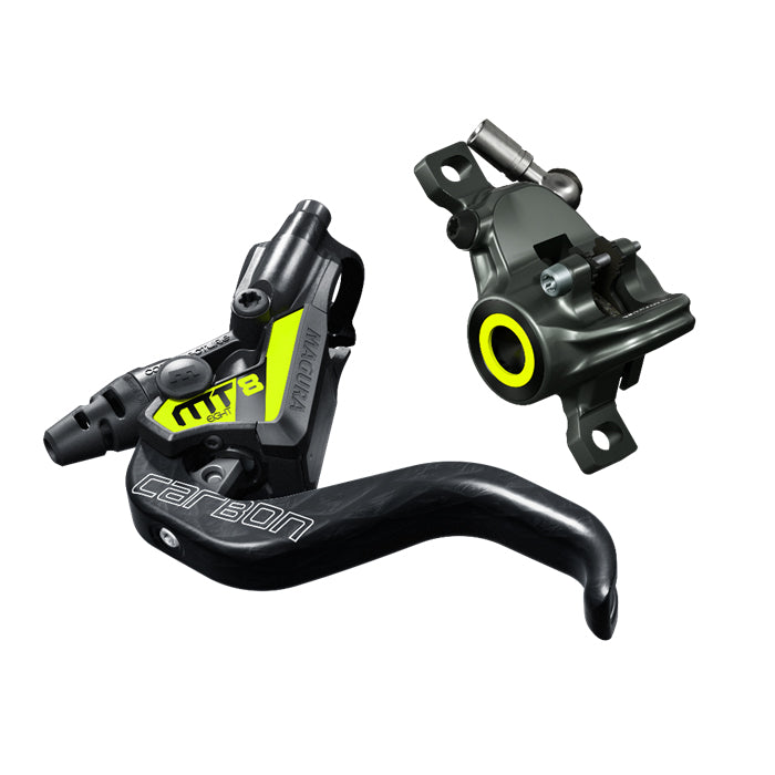 Magura MT8 SL Carbon Disc Brake*, PM, F or R, Carbon/Yellow