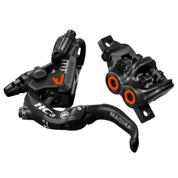 Magura MT7 HC Carbon Disc Brake*, PM, Front or Rear, Carbon/Orange