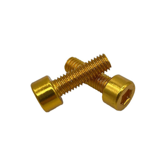 Miles Wide Anodized Cage Bolt, Gold, Pair