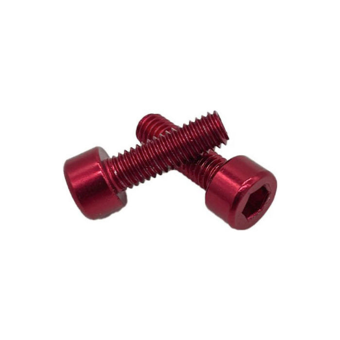 Miles Wide Anodized Cage Bolt, Red, Pair