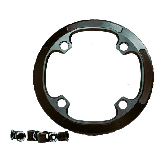 Ochain Bash Guard + Nuts 32-34t, Black