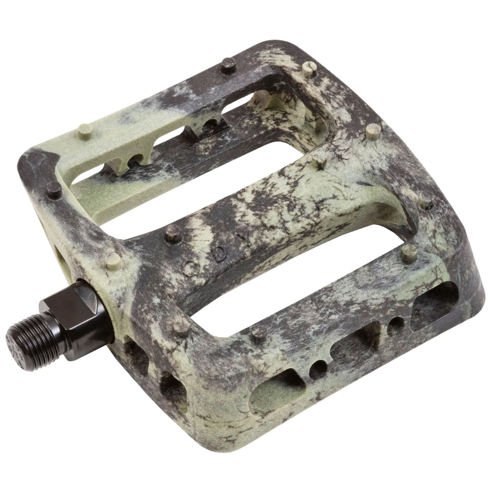 Odyssey Twisted Pro PC Flat Pedals, Black/Army Green