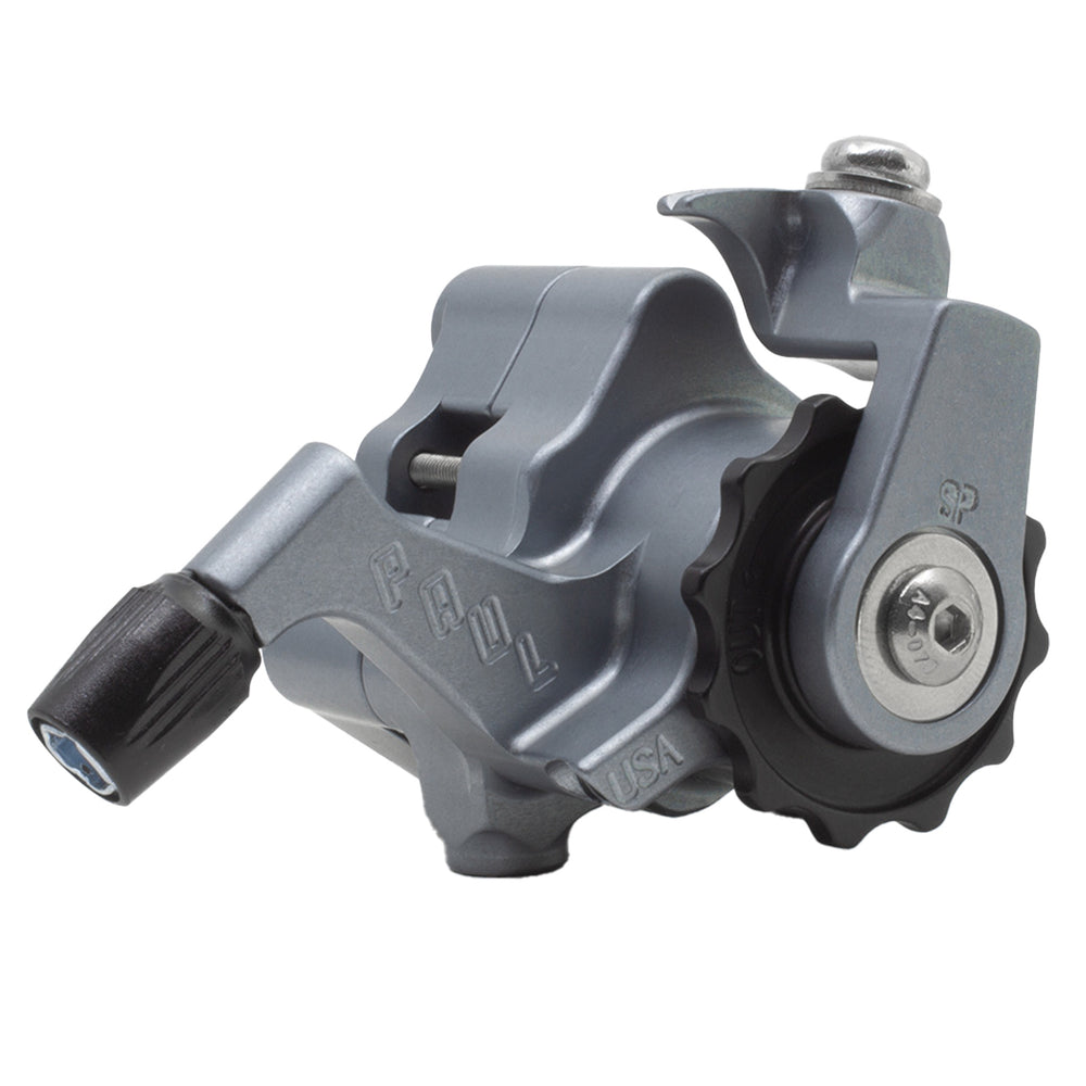 Paul Components Klamper Flat Mount Disc Caliper, Short-Pull, Pewter/Bl