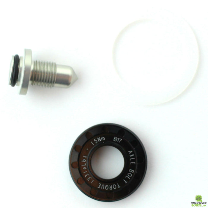 Cannondale Lefty 50 Hub Axle Cap And Bolt - Black - QC117/