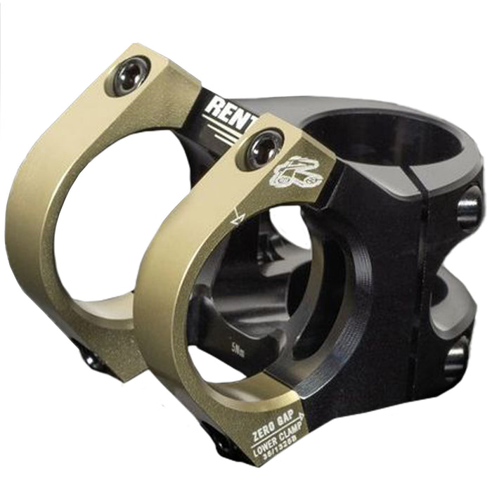 Renthal V2 Apex Stem, (35.0) 40mm, Black/AluGold