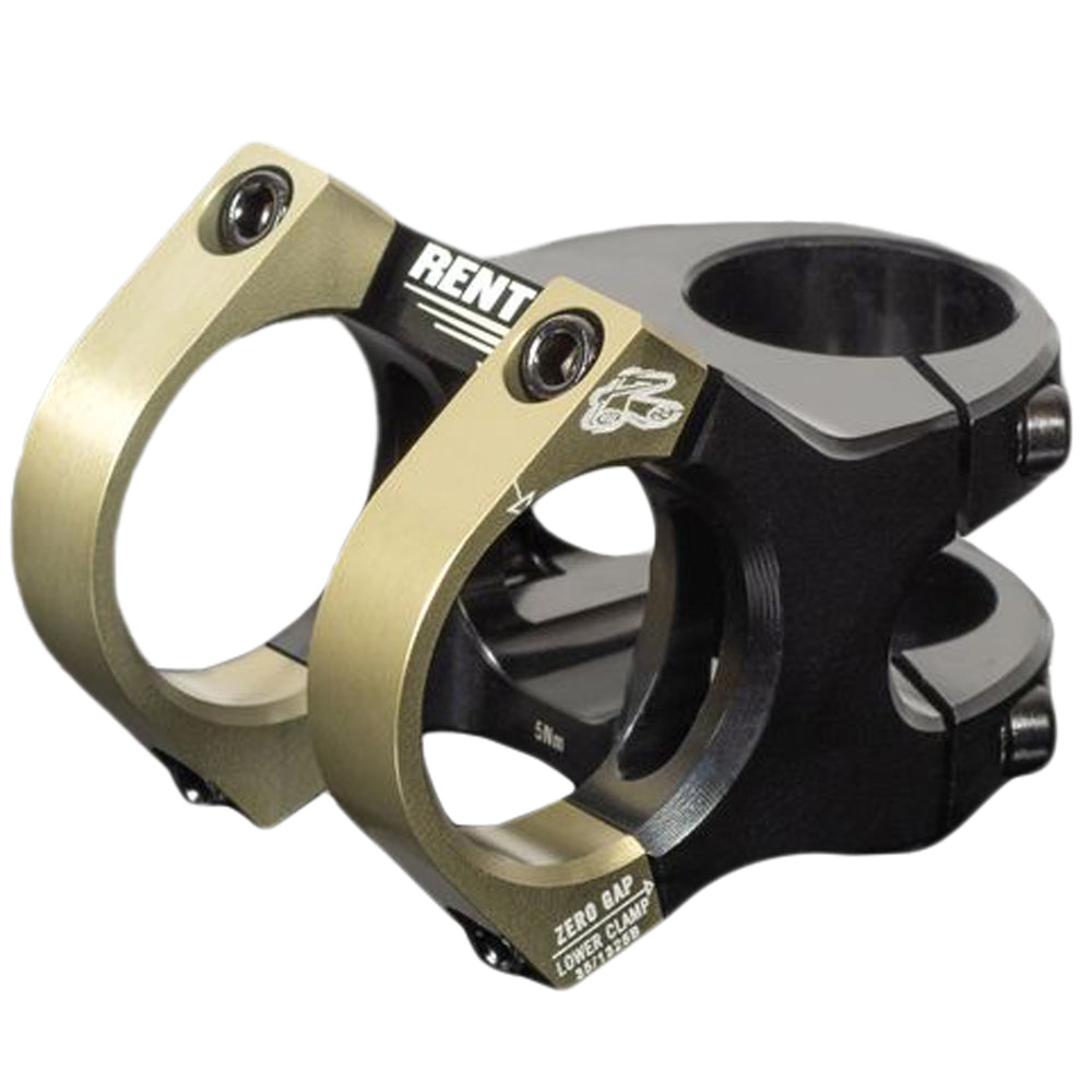 Renthal V2 Apex Stem, (35.0) 50mm, Black/AluGold