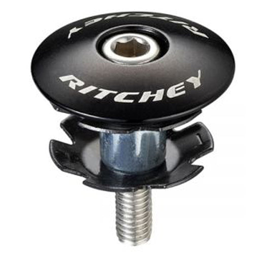 Ritchey Headset Top Cap With Bolt, WCS Black, 1-1/4"