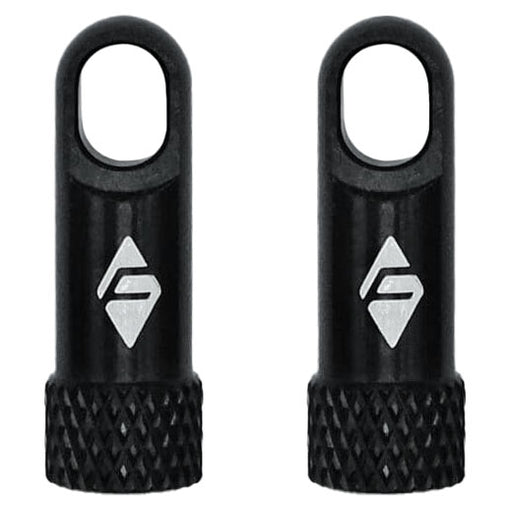 Ridefarr Presta Valve Cap with Core Remover, Black, Pair