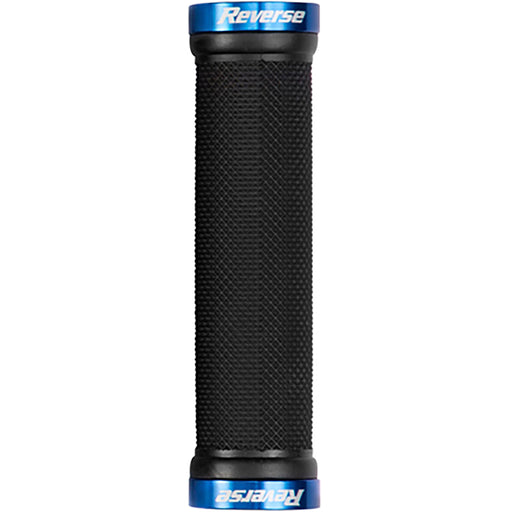 Reverse Classic Thin Lock-On Grips, 28mm, Black/Blue