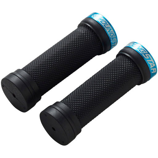 Reverse Youngstar Single Lock-On Grips, Black/Light Blue