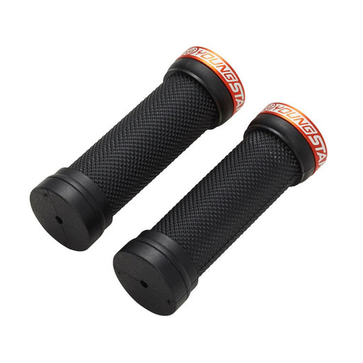 Reverse Youngstar Single Lock-On Grips, Black/Orange