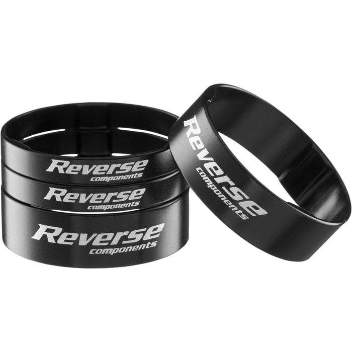 Reverse Ultralight Headset Spacer Set, Set/4, Black 1-1/8"