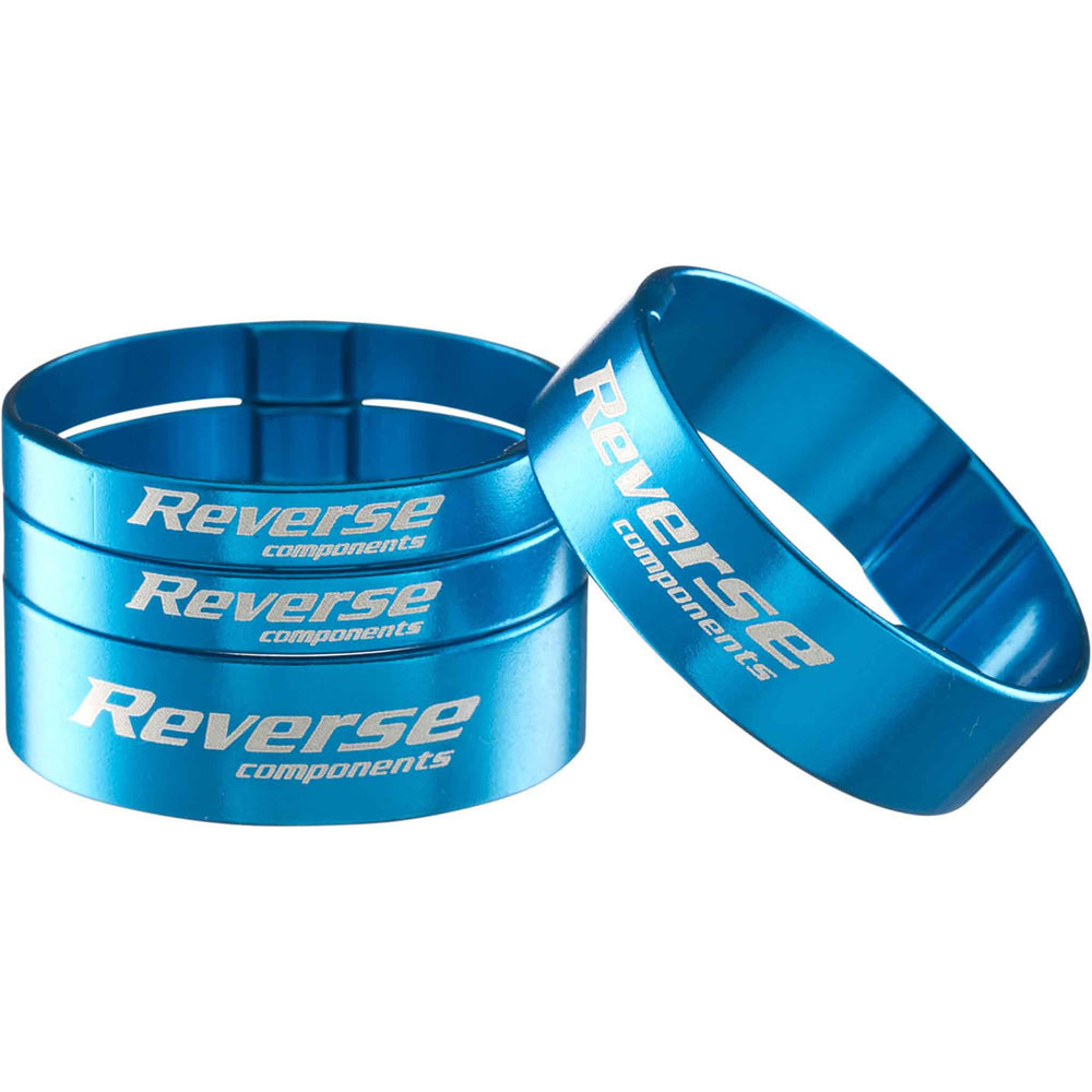 Reverse Ultralight Headset Spacer Set, Set/4, Light Blue 1-1/8"