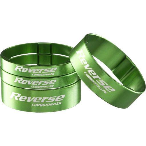 Reverse Ultralight Headset Spacer Set, Set/4, Green 1-1/8"