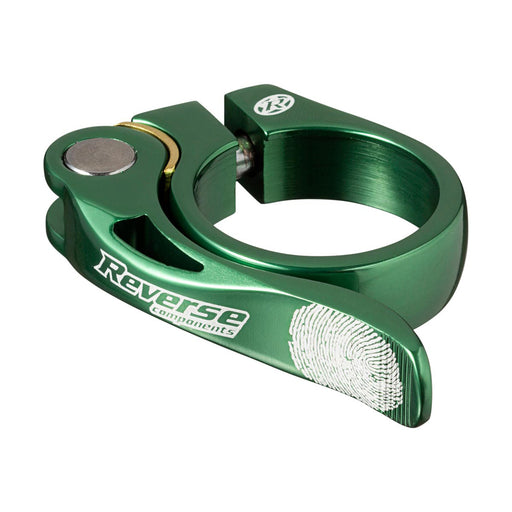 Reverse Long Life Q/R Seatpost Clamp, Dark Green 34.9mm