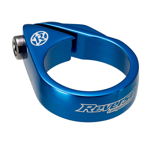 Reverse Bolt Seatpost Clamp, 34.9mm Clamp Blue