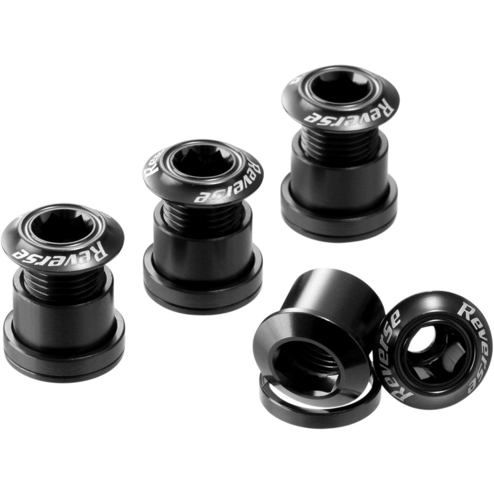 Reverse Chainring Bolt Set, 4pc - Black