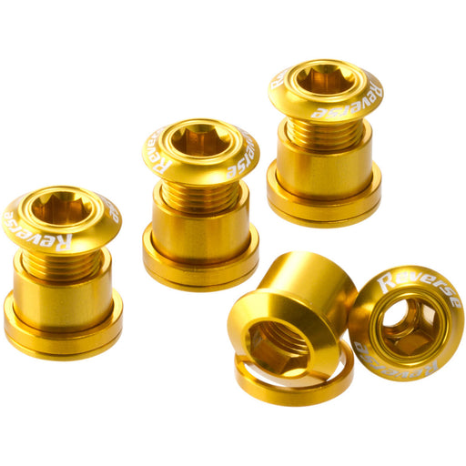 Reverse Chainring Bolt Set, 4pc - Gold